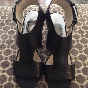 Michael Kors black leather shoes